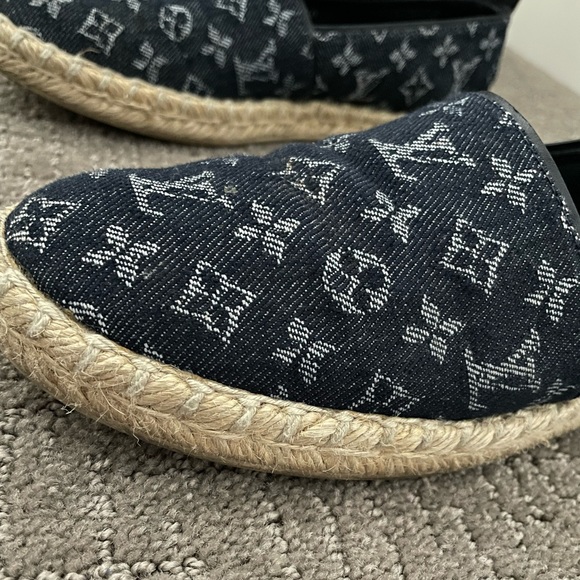 Pre-loved Authentic Louis Vuitton Flat Denim Espadrille - Picture 7 of 10